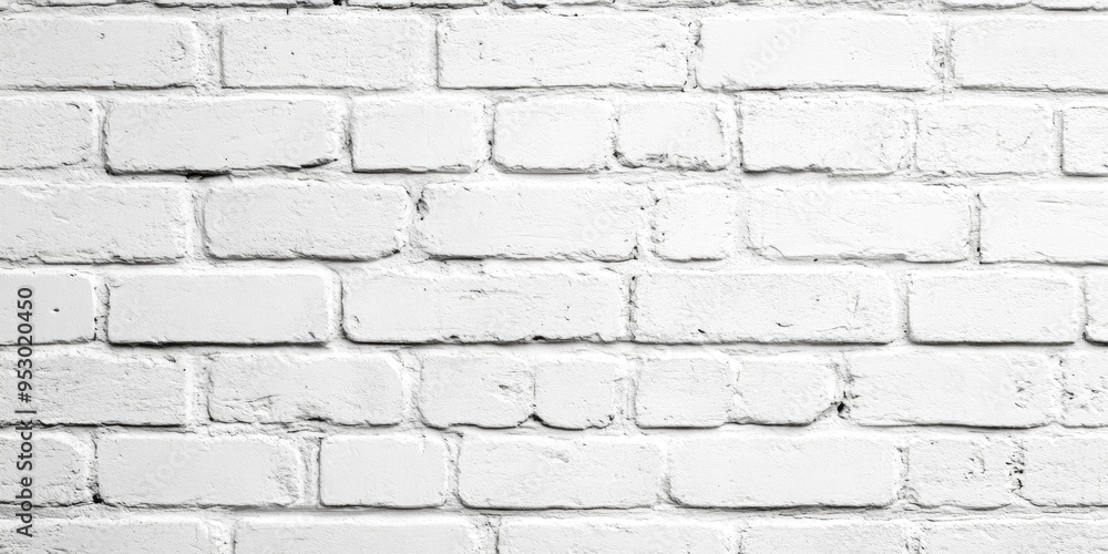 Obraz premium brick wall texture in white painting background