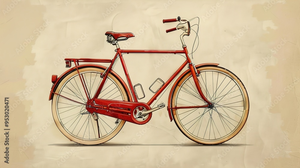 Obraz premium vintage bicycle illustration