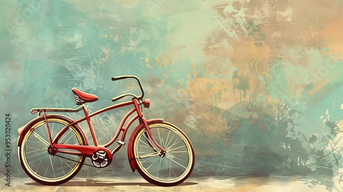 Wallpaper Mural vintage bicycle illustration Torontodigital.ca