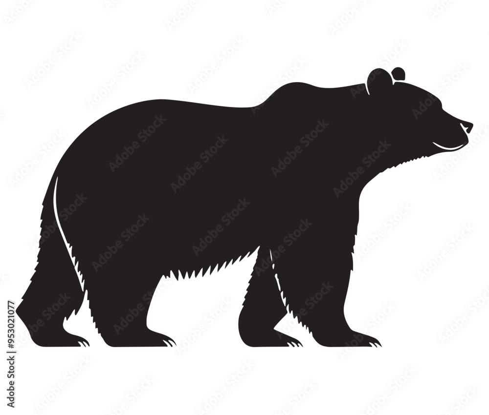 Fototapeta premium silhouette of bear vector illustration. polar bear vector