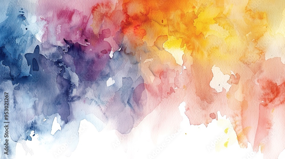 Fototapeta premium Watercolour pattern wallpaper
