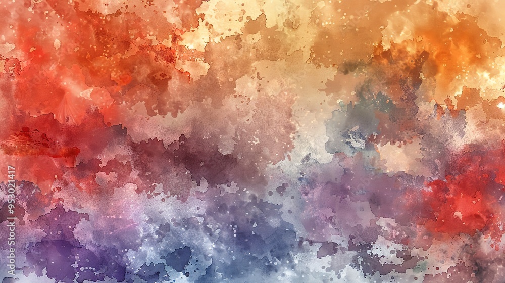 Fototapeta premium Watercolour pattern wallpaper