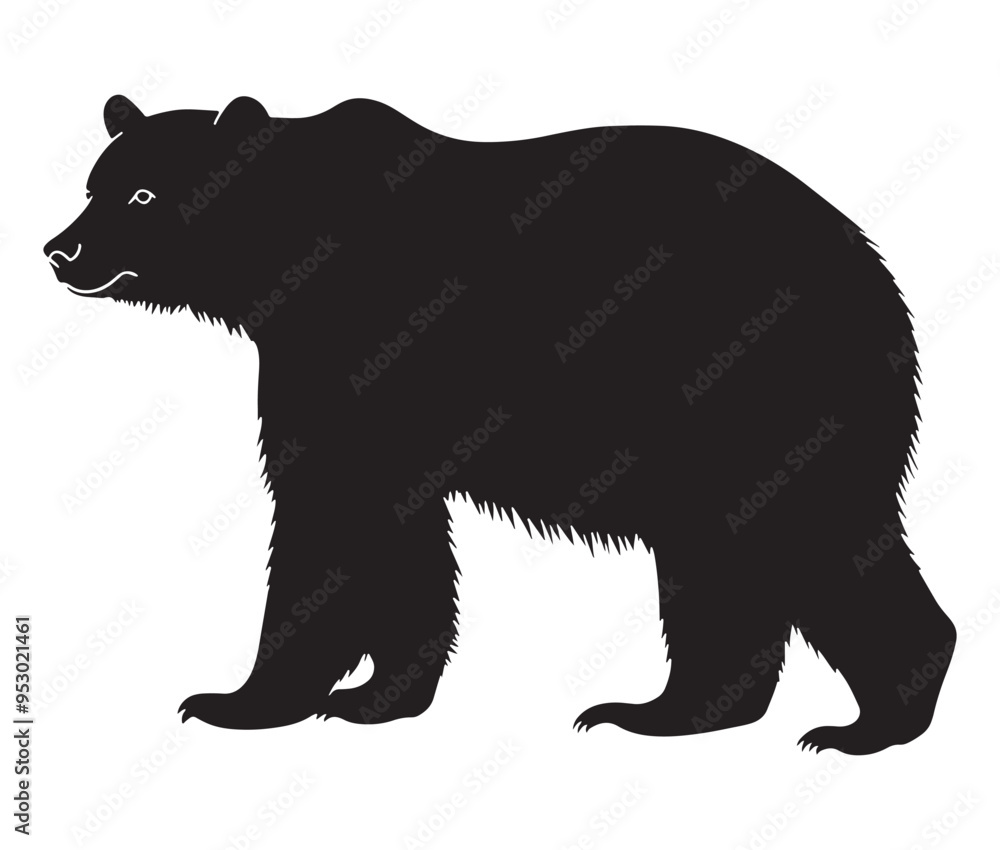 Fototapeta premium silhouette of bear vector illustration. polar bear vector