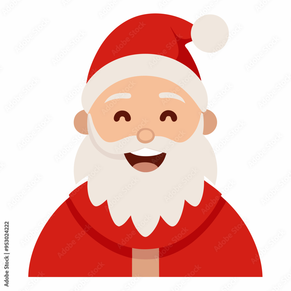 Christmas Santa smiling vector art illustration Christmas Santa smiling vector art illustration