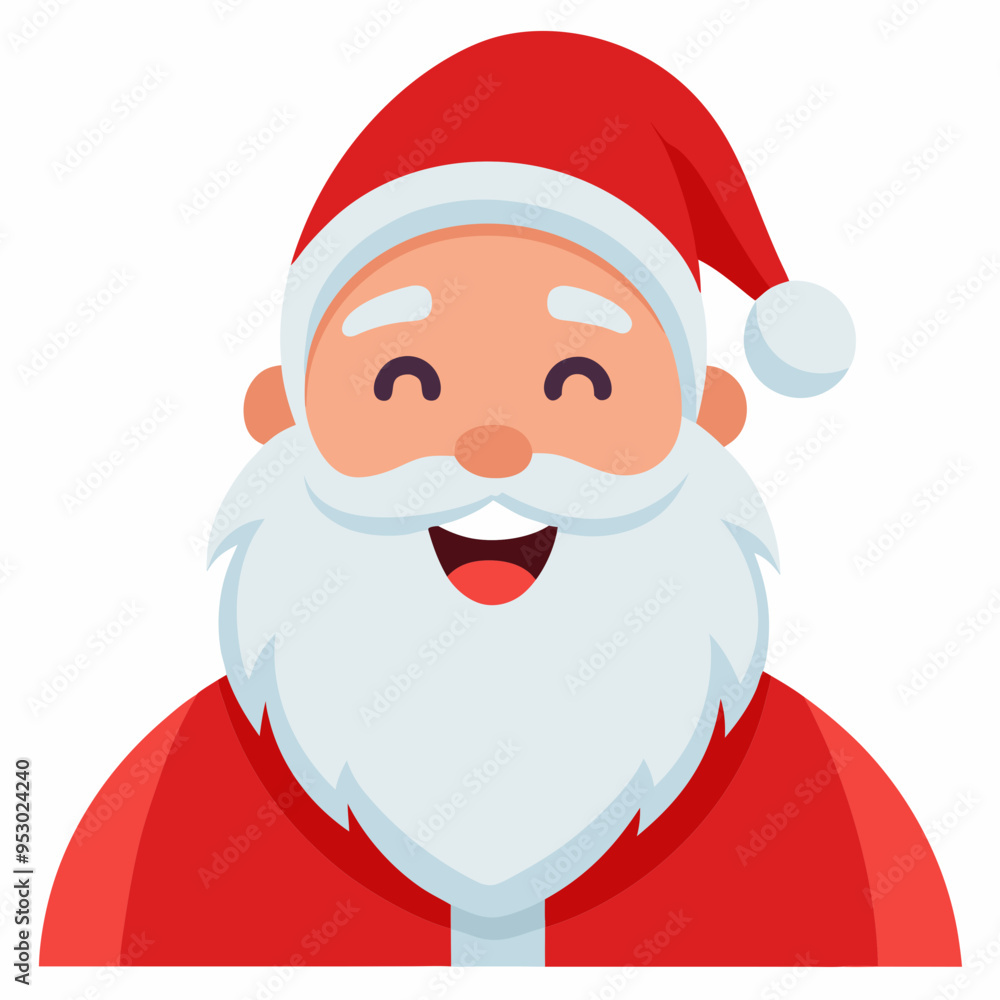 Christmas Santa smiling vector art illustration Christmas Santa smiling vector art illustration