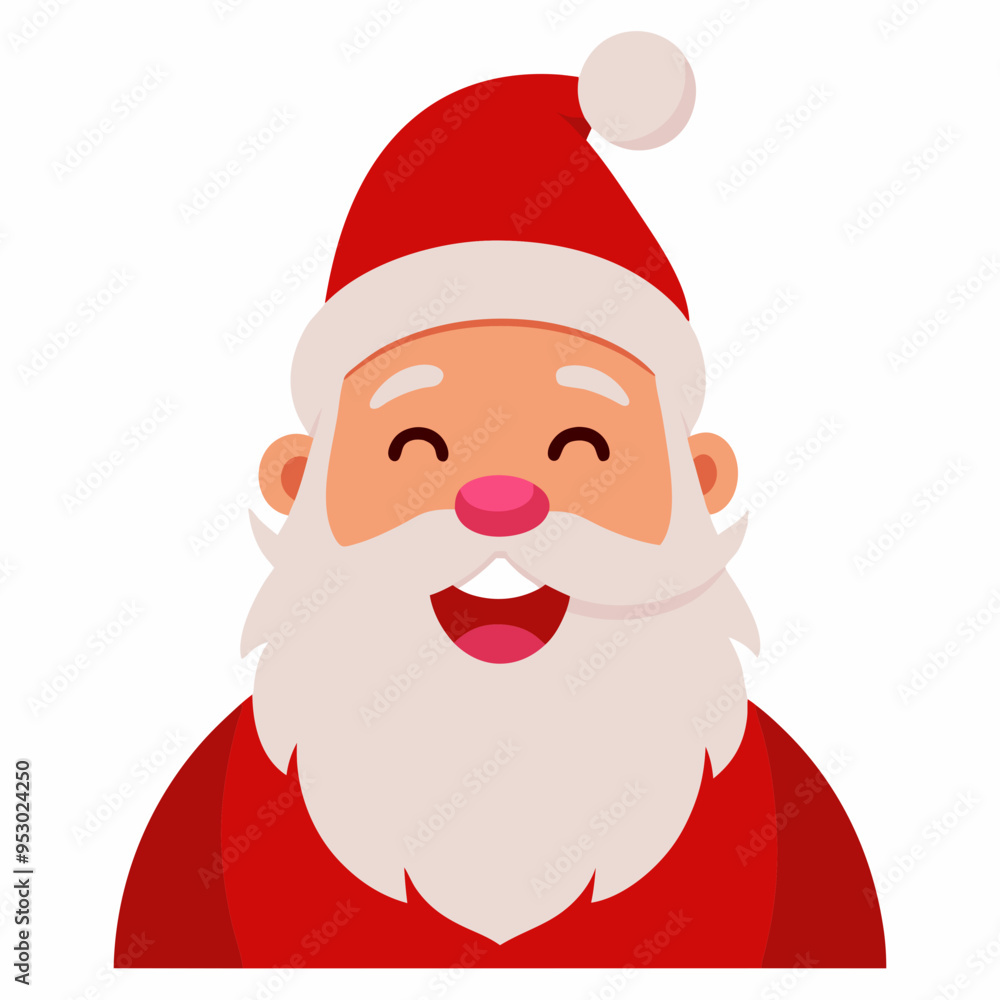 Christmas Santa smiling vector art illustration Christmas Santa smiling vector art illustration