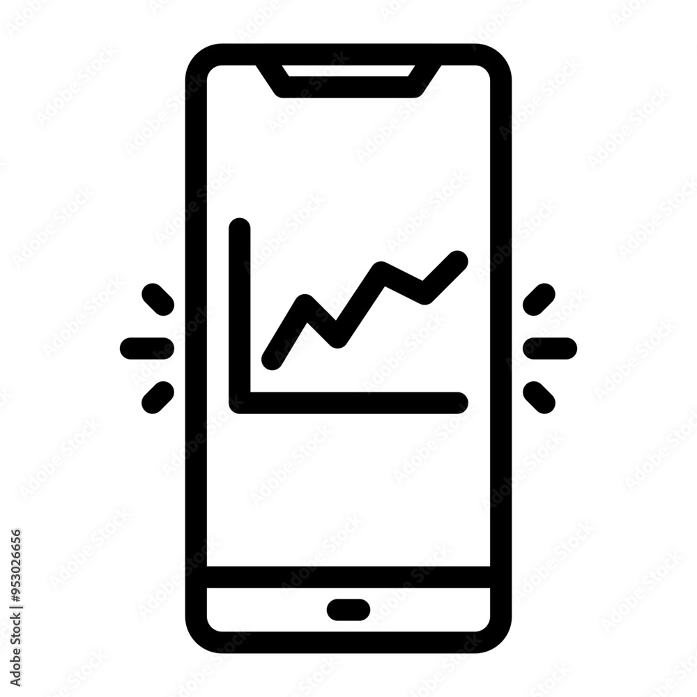 dollar is rising in line icon dollar is rising in line icon