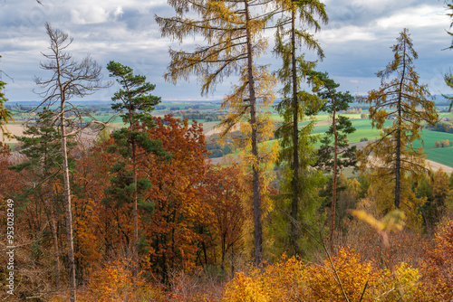 Autumn in Johannapark, this  is an 11 hectares (27 acres) park near the city center in Leipzig. photo