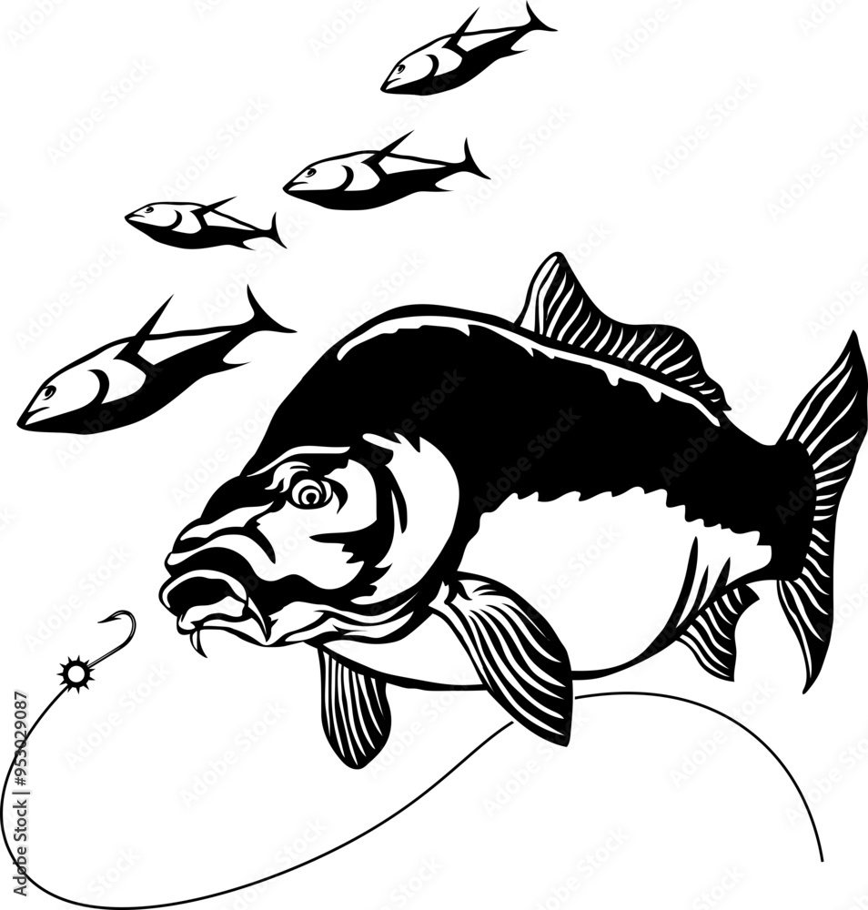 Fishing Bait Logo Of Fish