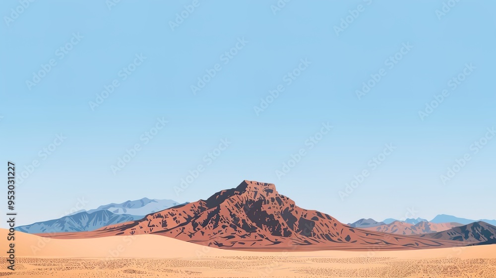 Naklejka premium Desert pattern wallpaper