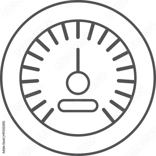 Gauge line icon. Car speedometer. Dashboard indicator