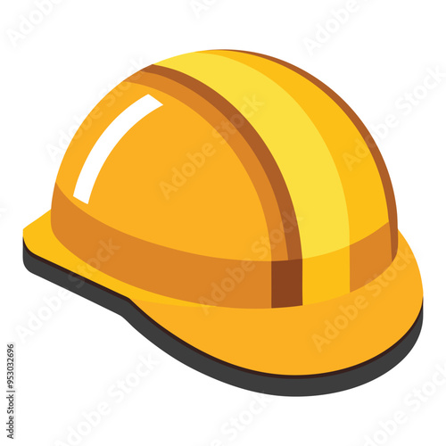 Illustration of Construction helmet Isolated on white