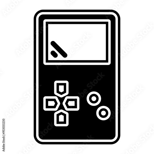 game console in glyph icon style 
 - console, game, play, video, kid, child, fun, gaming, young, technology, computer, ent