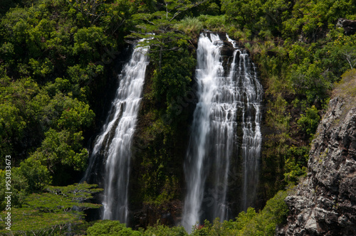 Wailua Falls on Kauai Island in Hawaii photo