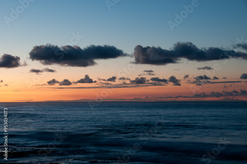 Sunrise in Poipu, Kauai, Hawaii, Looking out over the Pacific Ocean