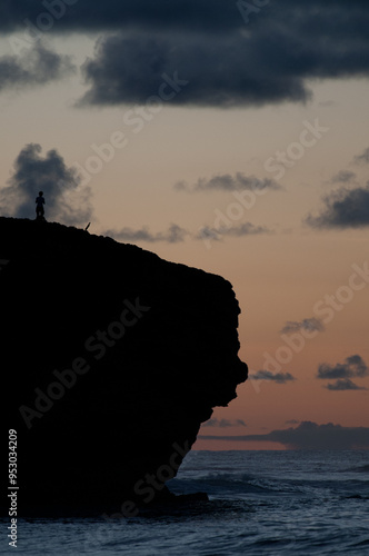 Sunrise in Poipu, Kauai, Hawaii, Looking out over the Pacific Ocean
