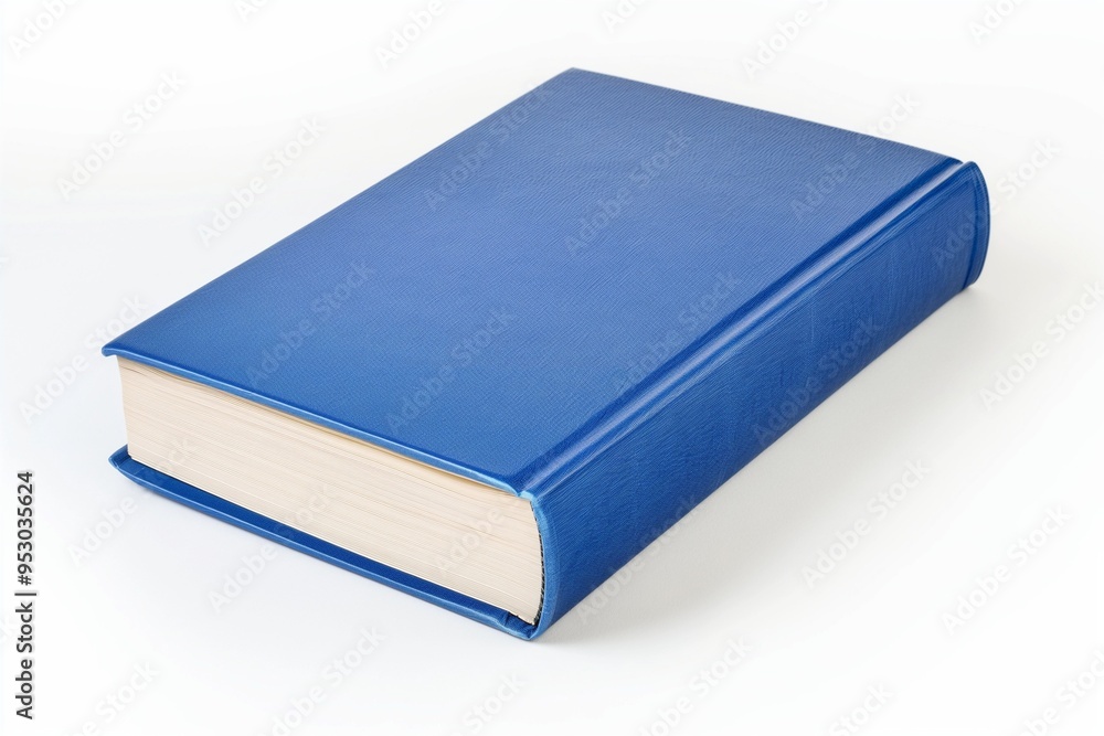 blue book with hardcover isolated on white background blue book with hardcover isolated on white background