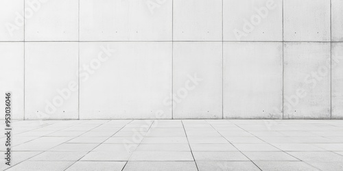 square block texture of an empty white concrete wall