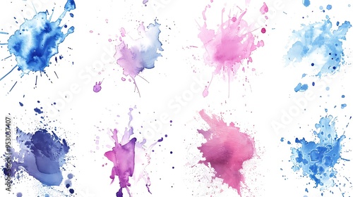 Watercolor splatter brushes for Photoshop, 