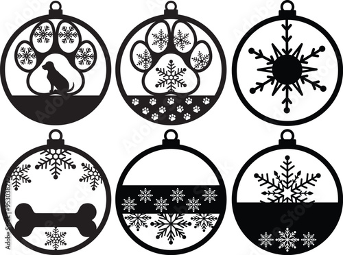 Christmas ornament laser cut bundle