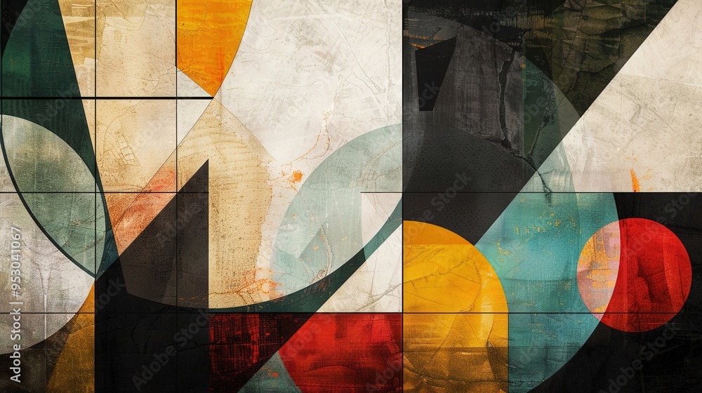 Fototapeta premium Geometric pattern wallpaper