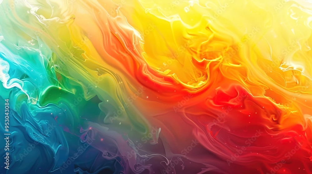 Obraz premium Rainbow pattern wallpaper