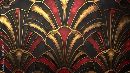 Art deco pattern collection, geometric elegance,