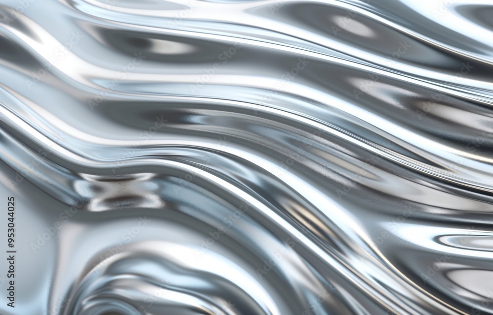 Abstract background with silver metal wave Abstract background with silver metal wave