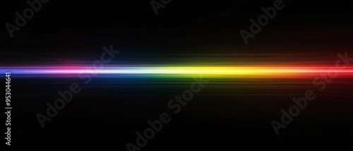 Horizontal Rainbow Spectrum on Black Background