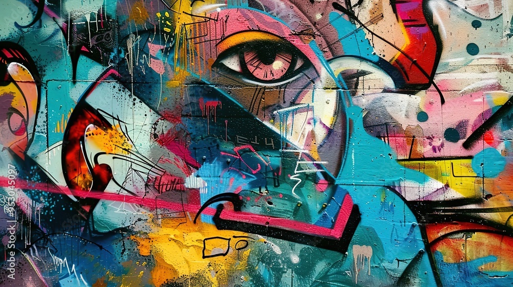 Obraz premium Graffiti pattern wallpaper