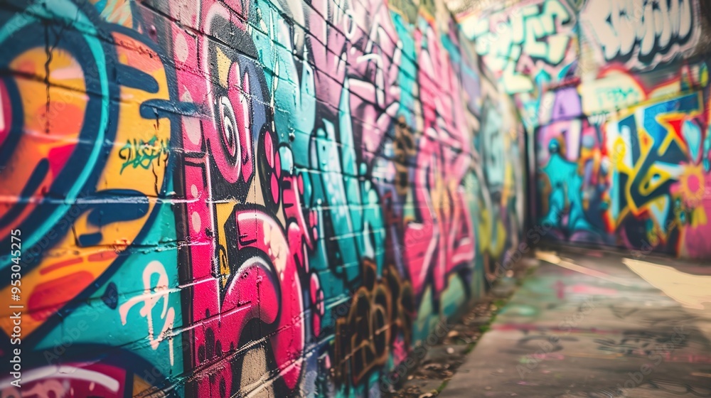 Obraz premium Graffiti pattern wallpaper