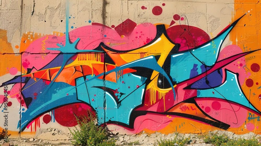 Obraz premium Graffiti pattern wallpaper