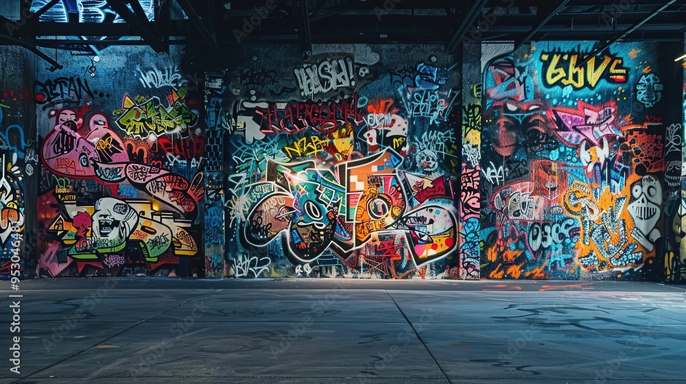 Fototapeta premium graffiti pattern wallpaper