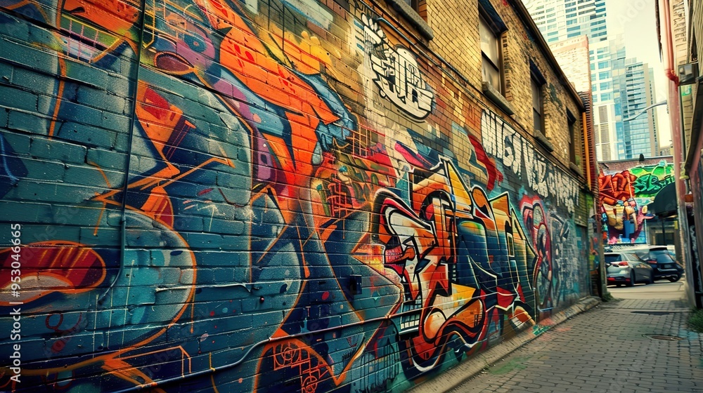 Fototapeta premium graffiti pattern wallpaper