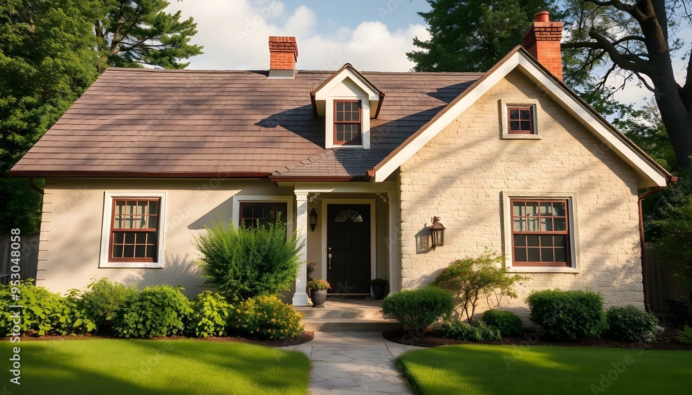 Charming Residential Home Surrounded by Lush Landscaping Charming Residential Home Surrounded by Lush Landscaping
