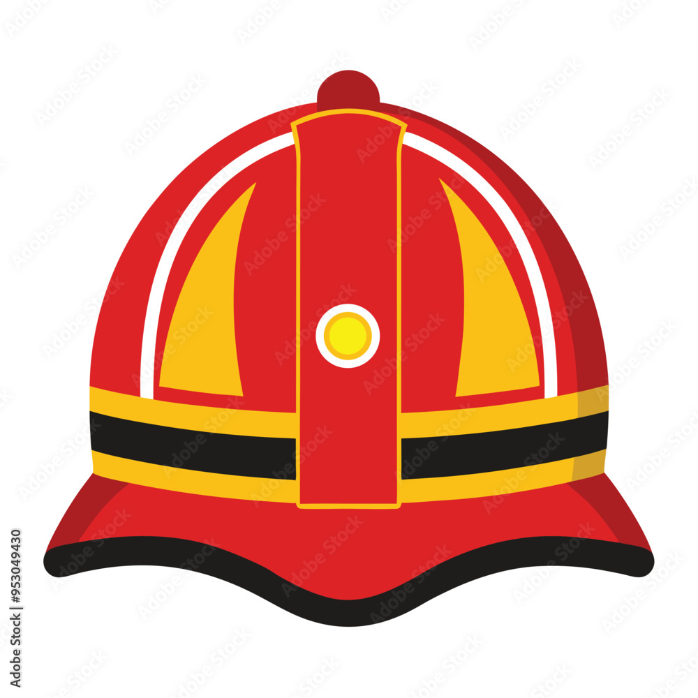 Illustration of Firefighter helmet isolated Illustration of Firefighter helmet isolated