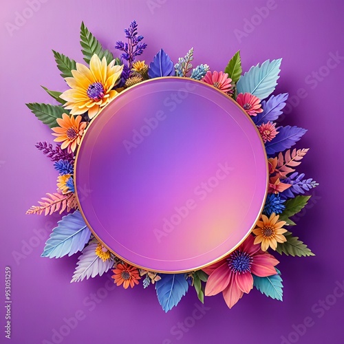 frame with flowers