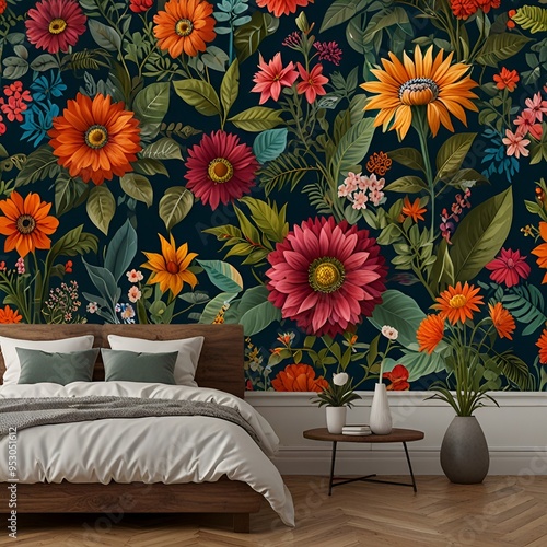 flowers on a chair