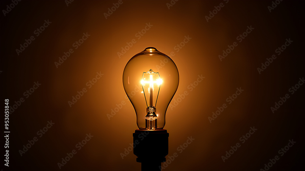 Old light bulb Tungsten lamp with a bokeh background design Old light bulb Tungsten lamp with a bokeh background design