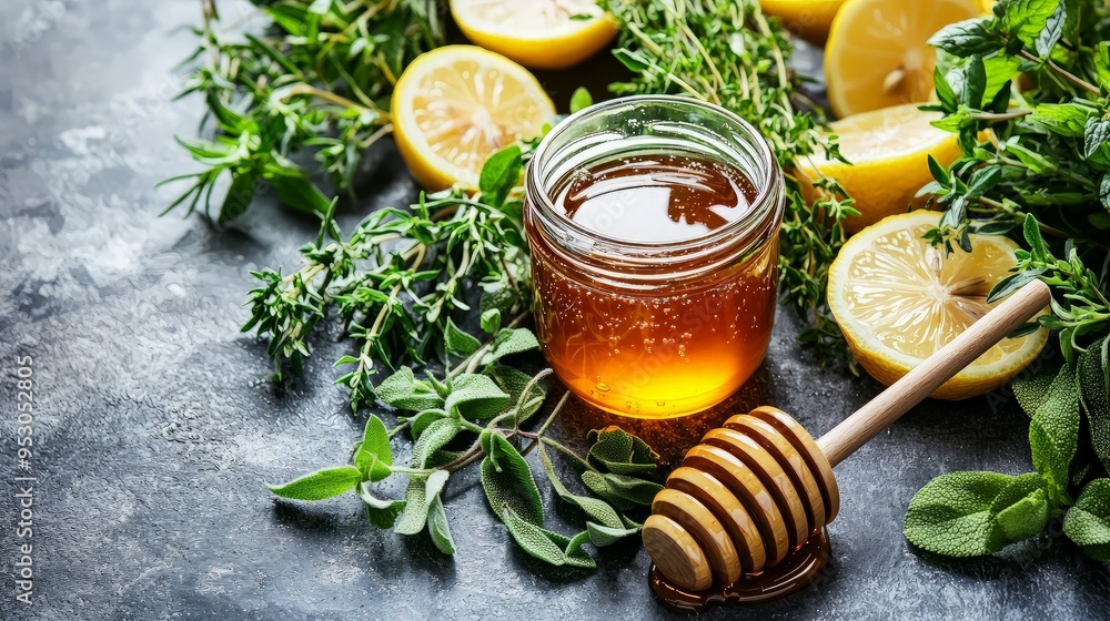Honey and Lemon with Fresh Herbs Honey and Lemon with Fresh Herbs