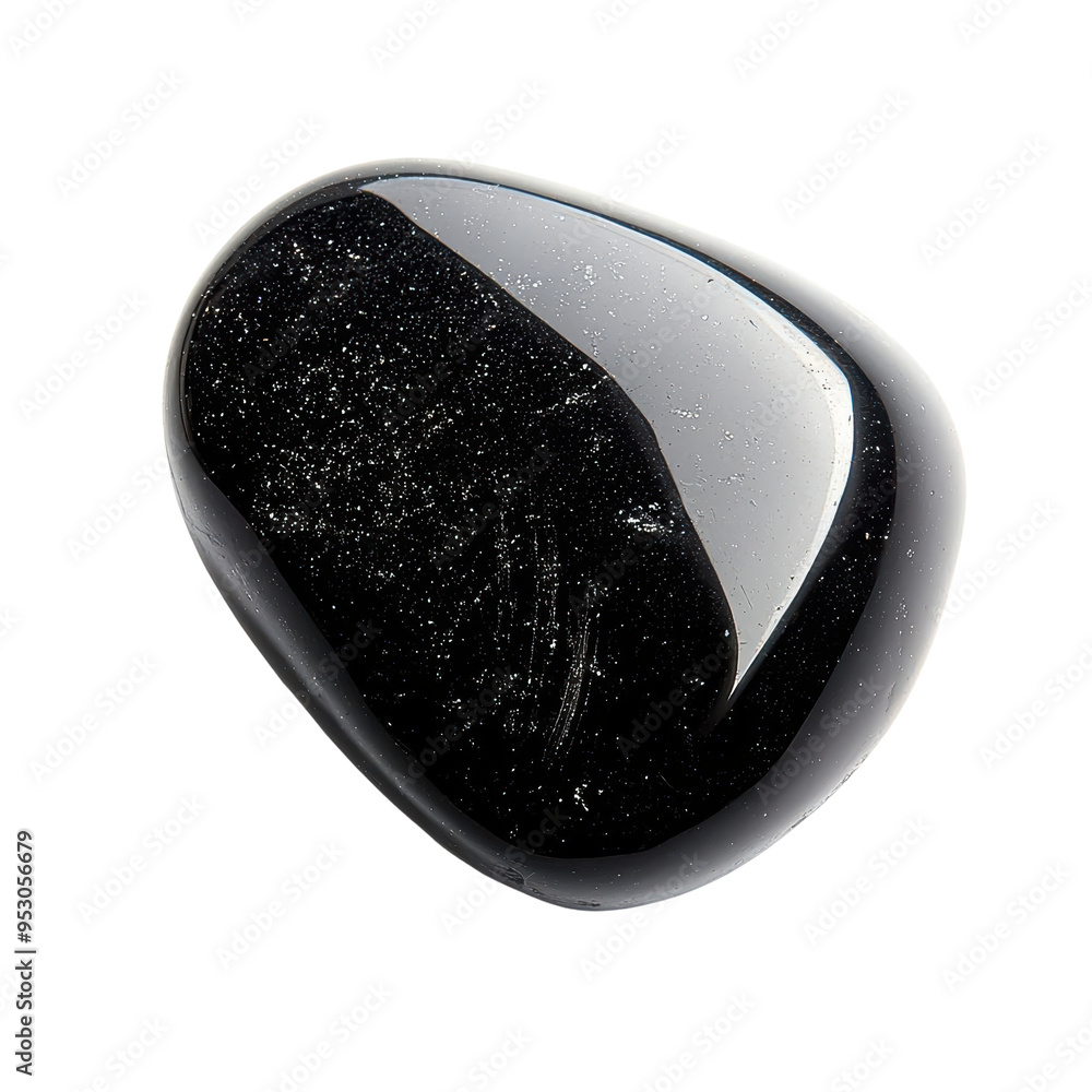 A stunning polished black stone. A stunning polished black stone.