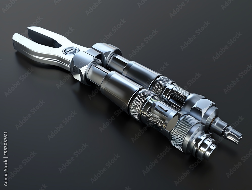 A 3D render of a mechanic s spark plug boot pliers