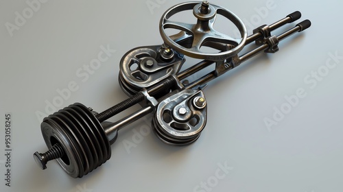 A 3D render of a power steering pump puller