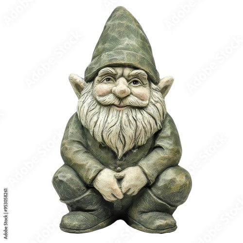 Charming garden gnome. photo