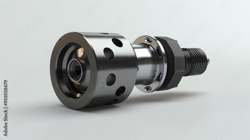 A 3D render of an oxygen sensor socket A 3D render of an oxygen sensor socket