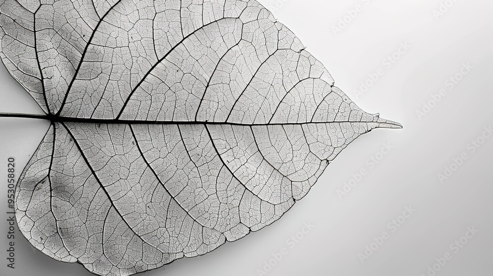 Obraz premium Detailed leaf pattern wallpaper