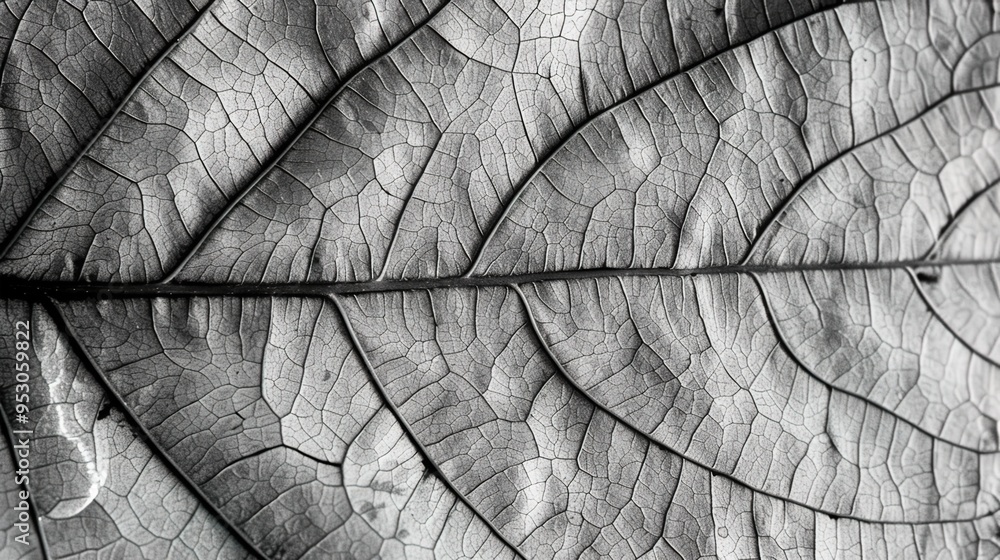Obraz premium Detailed leaf pattern wallpaper