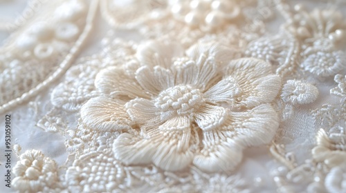 Elegant Embroidery, art of decorating material Lace Backgrounds, Intricate Patterns and Delicate Beauty 