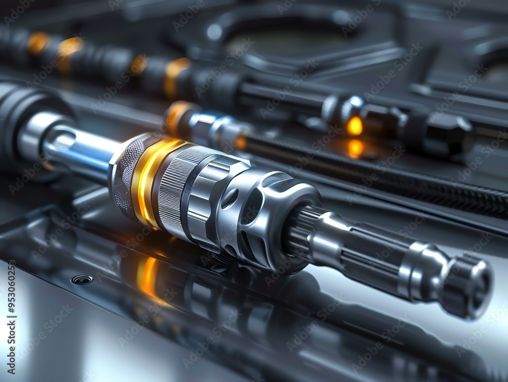 A detailed 3D render of a mechanic s automotive test light A detailed 3D render of a mechanic s automotive test light