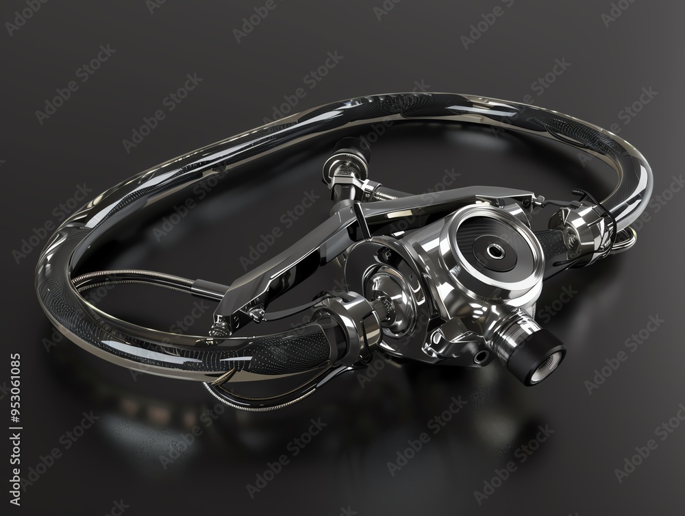 A detailed 3D render of an automotive stethoscope A detailed 3D render of an automotive stethoscope